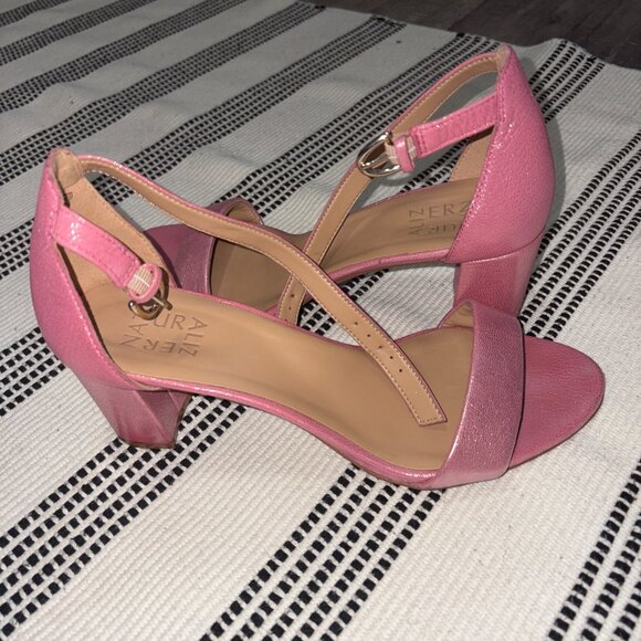 Naturalizer Vera 8.5M Pink Strappy Leather Heels - Picture 13 of 16